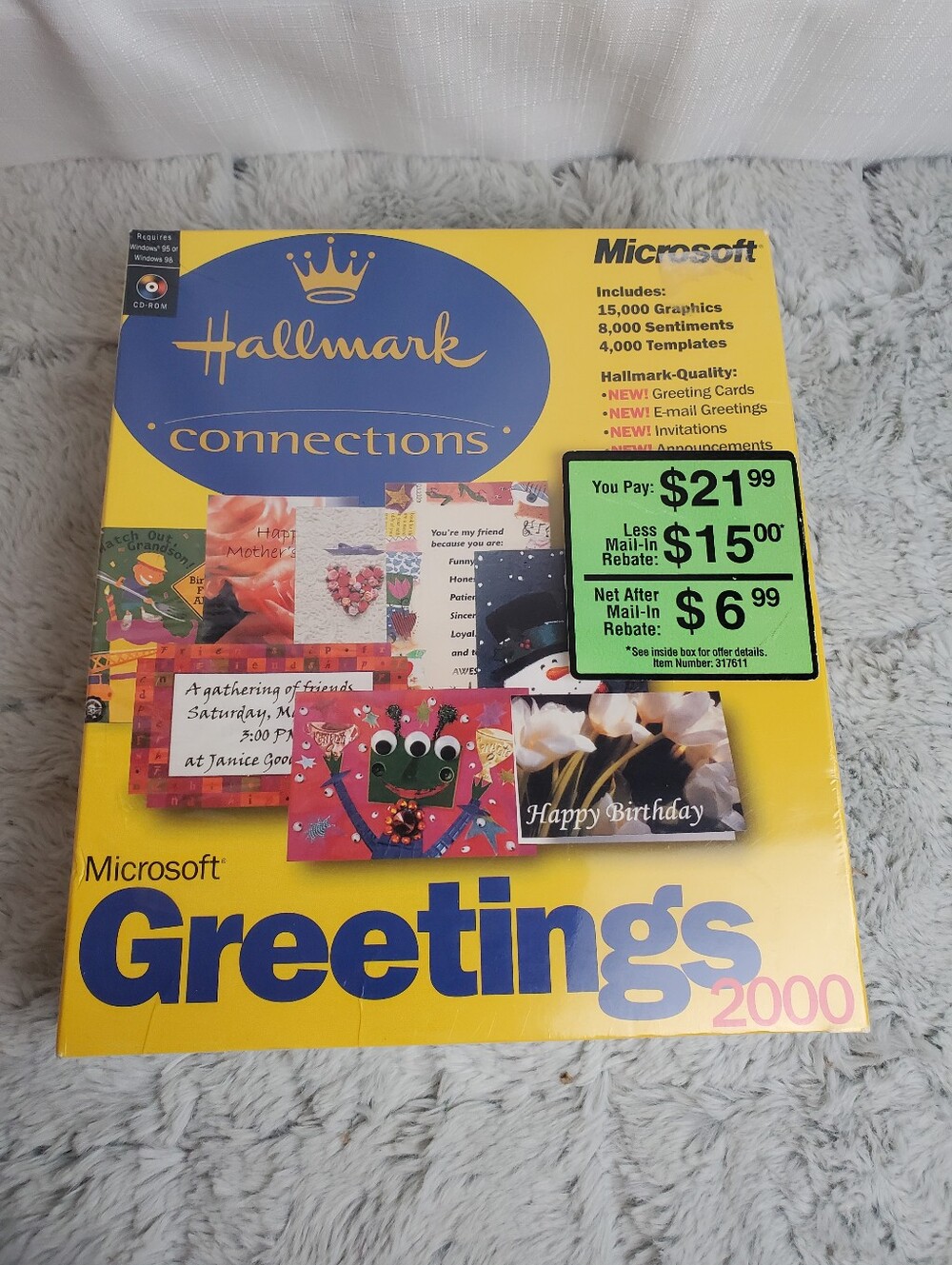 NOS Y2K Hallmark Connections Microsoft Greetings 2000 CD-ROM Card Creator